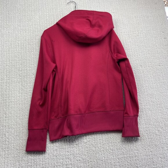 LOLE Full Zip Tech Textured Fleece Athletic Jacket Hoodie Pink / Red Women Sz L - Picture 11 of 16